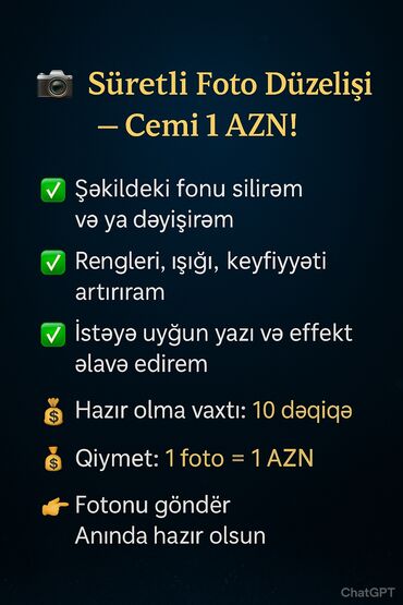 Репетиторы: Şəkillərinizin fonunu silmək və ya dəyişdirmək, rənglərini, işığını və