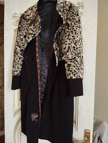 uzun kofta: Qadın palto – iki materialın kombinasiyası - Brend: LOREX (etiket — 4