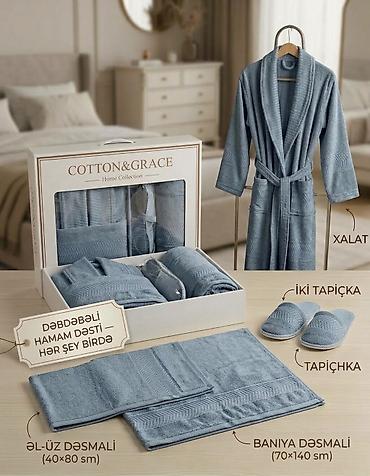 yeni il sufre: Hamam üçün Yeni rəng - Mavi Pambıq Dəsmal, Ödənişli çatdırılma, Rayonlara çatdırılma — 1