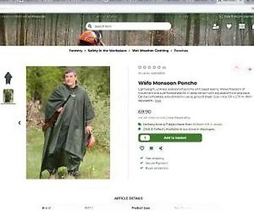 Sportska odeća: Planinarski/planinarsko-hodački pončo – “Wander-Bergsteiger-Poncho” - — 18