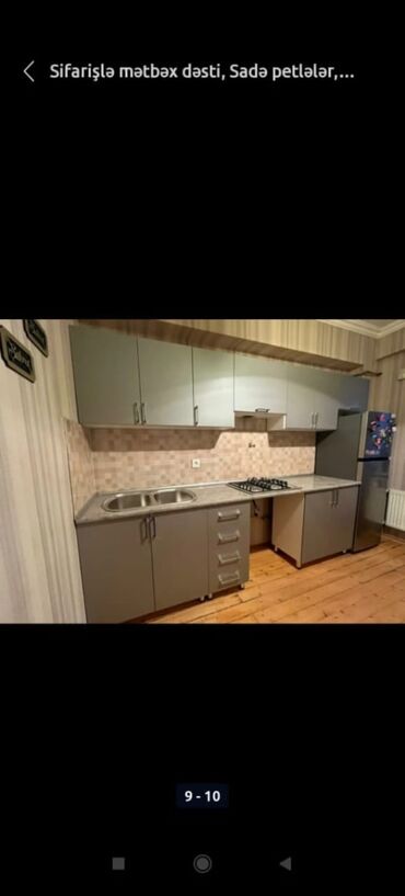 Mətbəx mebeli: Sifarişlə hazırlanmış müxtəlif ölçülü mətbəx mebelləri. Rəng və dizayn — 17