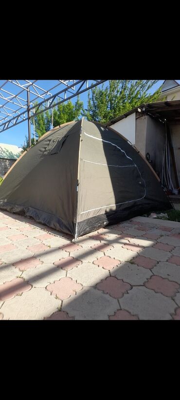 палатки для туризма и отдыха: Палатка 300×300×240 новая "safari " облегчённый брезентовый