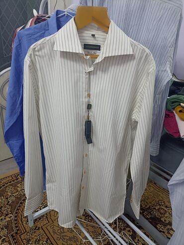 белая классическая рубашка: Рубашка 2XL (EU 44), 3XL (EU 46), цвет - Бежевый