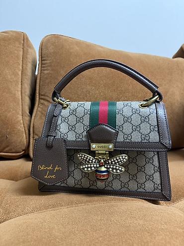 барсетки gucci: Сумка-тоут/сумка через плечо в стиле Gucci с фирменным монограммным — 4