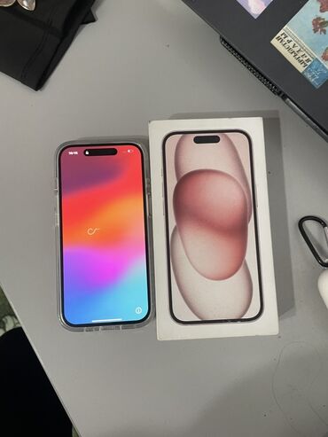 iphone 10 цены: IPhone 15, Колдонулган, 128 ГБ, Күлгүн, Куту, 88 %