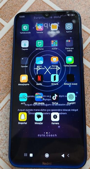 xiaomi mipad: Redmi 8, 128 ГБ, цвет - Голубой, Отпечаток пальца — 2