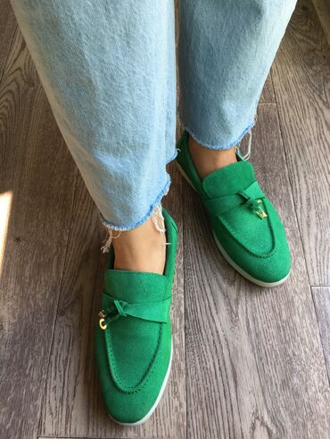 лоро пиано обувь оригинал: Туфли 38, цвет - Зеленый