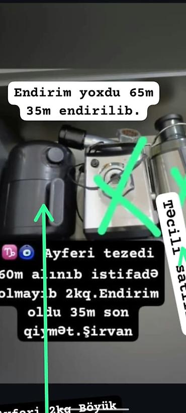 109 ekran tv: Ayferi brend elektrikli hava fritozu (airfryer) - Tutumu: təxminən 2 — 1