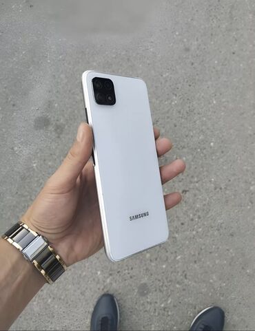 a100 samsung qiymeti: Samsung Galaxy A22 5G, 64 GB, rəng - Ağ, Barmaq izi, Face ID