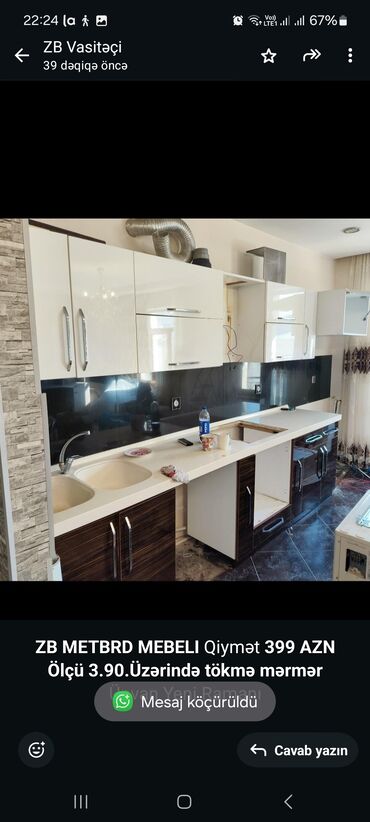 Qonaq otağı dəstləri: *ZB* *METBEX MEBELI* Qiymət *399 AZN* *Ölçü 3.90.Üzərində tökmə