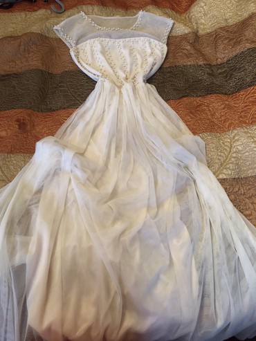 бальное платье для девочки: S (EU 36), цвет - Белый, Вечернее