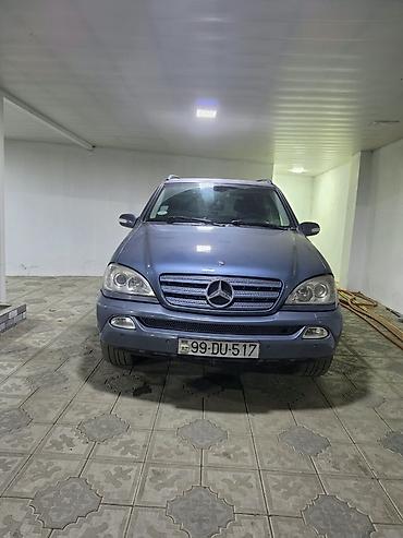 masin kreditlə: Mercedes-Benz M-Class (W163) SUV - Kuzov: 5 qapılı, mavi rəng, dam — 1