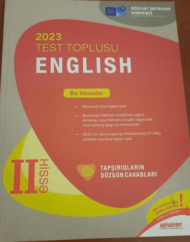 İnformatika: Ingilis dili test toplusu 2-ci hissə 2023, English