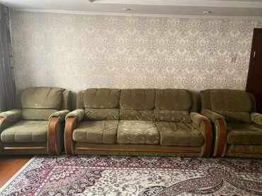 диван в комплекте с креслами: Колдонулган