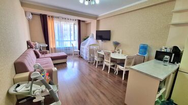 квартира студия в Кыргызстан | Фасадчики, отделочники: 2 комнаты, 60 м², Элитка, 5 этаж, Свежий ремонт, Центральное отопление