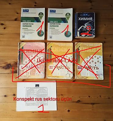 Kitablar və jurnallar: Kimya üzrə tədris və hazırlaşma dəstləri (qiymətlər şəklin üstündə — 1