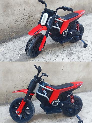 marvel oyuncaq: Uşaq elektrik motosikleti – EGO dizaynlı, qırmızı-qara rəngdə — 1