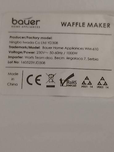 Ostali kuhinjski aparati: Aparat za vafle Bauer Home Appliances - Okrugla ploča sa 5 odeljaka u — 14