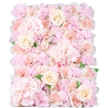 Süni güllər: Dekorativ süni gül paneli – kvadrat modul - Dizayn: sıx çiçək — 19