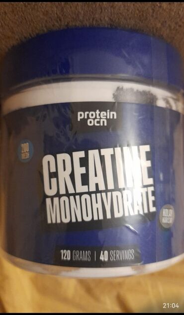 protein qiymetleri: Creatın Proteinocn markasıdır 120 qram 40 pors acılmayıb yenidir