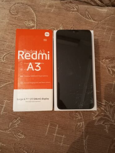 телефон fly tech 4: Xiaomi Redmi A3 smartfonu 6.71 düym diaqonallı böyük displeyə