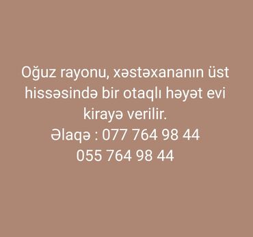 20 yanvar kirayə mənzil: EV YALNIZ AILƏYƏ VERILIR🆘. Oğuz rayonunda