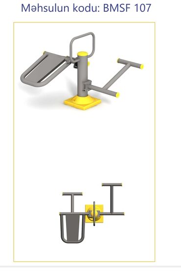 Digər trenajorlar: Açıq hava fitnes avadanlıqları – sarı/qrafit rəng palitrası, metal — 25