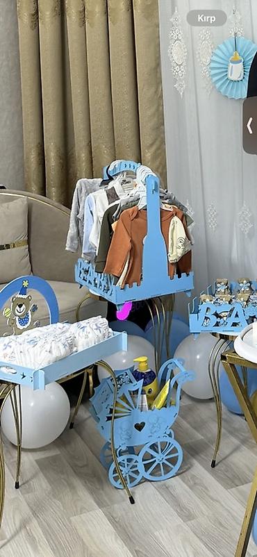 mərasim cadir: Mavi temalı “Baby Boy” dekor və aksesuar seti - Körpə — 1