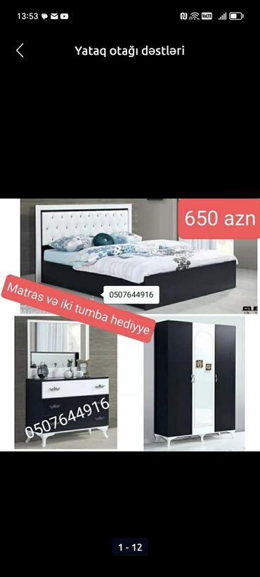 Sifarişlə yataq dəstləri: 🛋️🛏️🪑Komfortun və keyfiyyətin tək űnvani "M. M. Mobilya" ✅Möhtəşəm — 12
