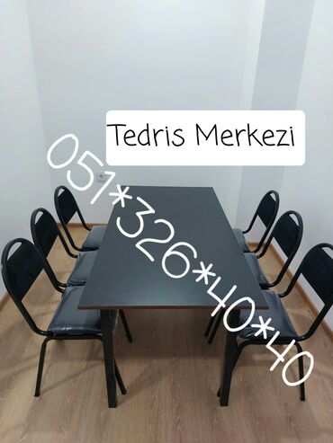 Masa və oturacaq dəstləri: Qonaq otağı üçün, Yeni, Açılmayan, Dördbucaq masa, 1 stul — 22