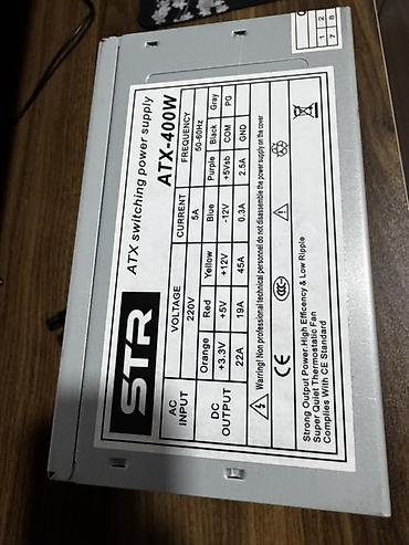 plata ddr3: STR ATX-400W kompüter güc bloku Çox işlenmeyib 1 ay qutudan ustunden — 2