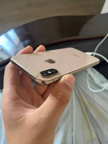муляж для айфона: IPhone Xs, Б/у, 64 ГБ, Золотой, Кабель, 75 %