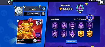 qızıl boyunbağı: Brawl Stars hesabı – yüksək səviyyəli oyun profili - Kupa yolu: 44 — 2
