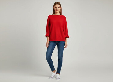 sweter z odkrytymi ramionami zara: Sweter damski, rozmiar One size