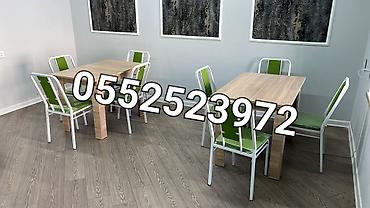 Bağ, çöl masa və oturacaq dəstləri: Yeni, Kvadrat masa, 4 stul, Açılmayan, Stullar ilə, Metal, Azərbaycan — 4