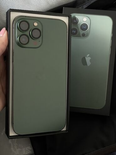 пылесос без проводов: IPhone 13 Pro Max, Колдонулган, 512 ГБ, Alpine Green, Коргоочу айнек, Каптама, Куту, 78 %