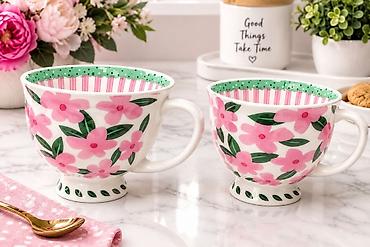 fontane: Set šolja za čaj/kafu – 2 kom - Materijal: keramika/porcelan sa — 1