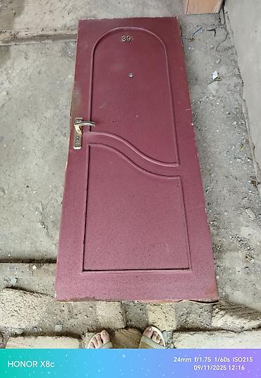 Giriş qapıları: Metal qapı dəsti – ölçüləri göstərilib - Qapı qanadının hündürlüyü — 8