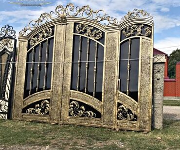 Həyət darvazaları: Metal EN MMC olaraq istədiyiniz forma və ölçüde demir işlerinin — 28