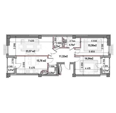 Продажа квартир: 3 комнаты, 96 м², Элитка, 3 этаж, ПСО (под самоотделку)