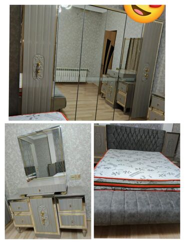 Divan və kreslo dəstləri: İkinəfərlik çarpayı, Dolab, Termo, 2 tumba, İşlənmiş