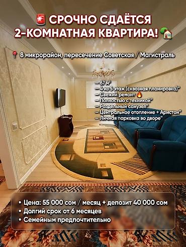 Долгосрочная аренда квартир: 2 комнаты, Собственник, Без подселения, С мебелью полностью — 1