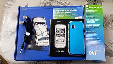 antenli telefon: Nokia 5230, < 2 GB Memory Capacity, rəng - Mavi, Zəmanət, Düyməli, Sensor — 2