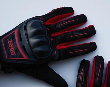 Oprema za bicikliste: Motorističke zaštitne rukavice – crno/crvene - Ojačani štitnici za — 10