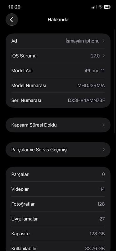 iphone 14 satisi: IPhone 11, 128 GB, Ağ, Face ID — 9