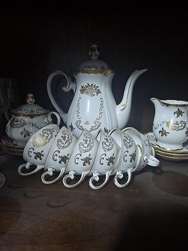 Qab-qacaq və mətbəx ləvazimatları: Çay dəsti, rəng - Ağ, Farfor, Yaponiya — 4