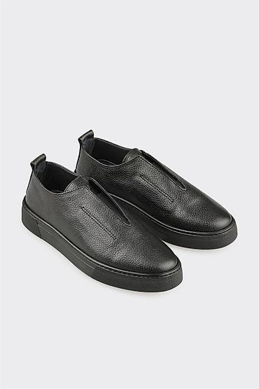 Ayaqqabılar: Məhsul: Qara rəngli ELLE SHOES brendi kişi slip-on ayaqqabı - — 1