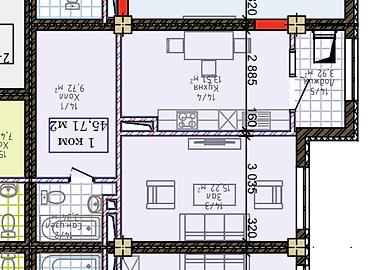 сдаю квартиру карпинка: 1 комната, 46 м², Ошский мкр., Элитка, 11 этаж, ПСО (под самоотделку) — 3