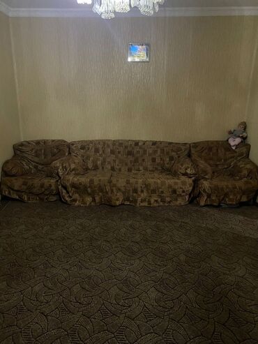 покрывало на диван бишкек: Прямой диван, цвет - Серый, Б/у