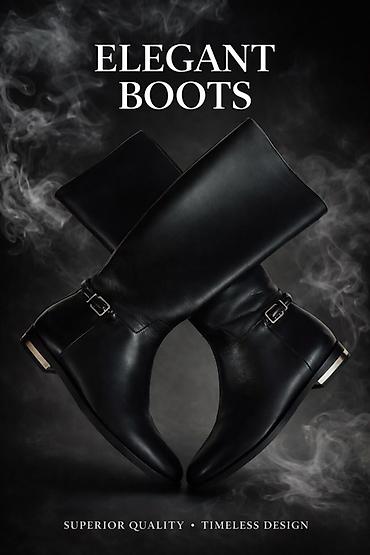 Məhsul: Elegant Boots – qara dəri qadın çəkmələri Xüsusiyyətlər: 35